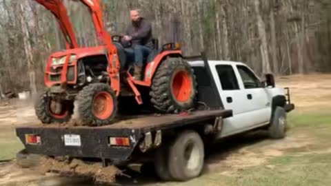 Truck and Tractor Get Roof Within Reach