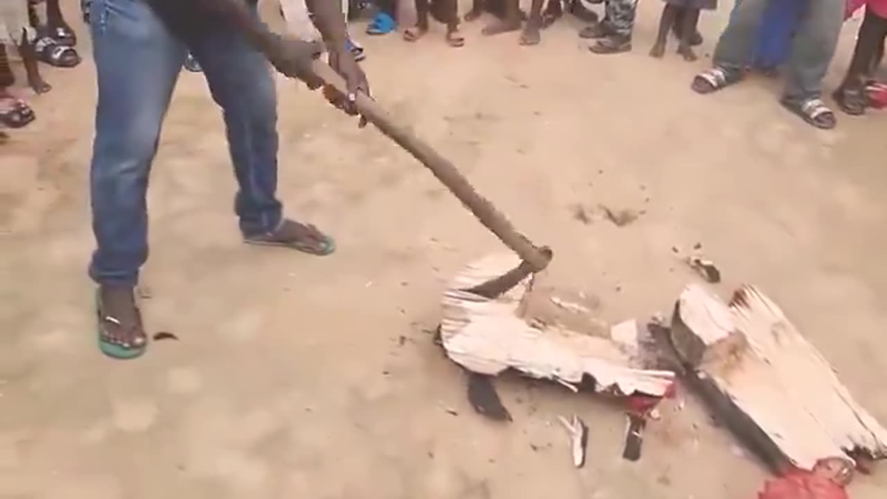 In Africa, after converting to Islam, they destroy their idols #shorts #viral