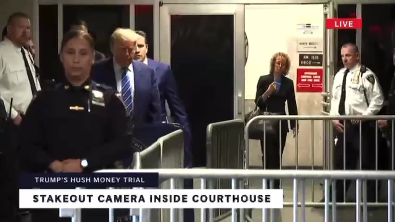 President Trum make’s statement outside of courtroom