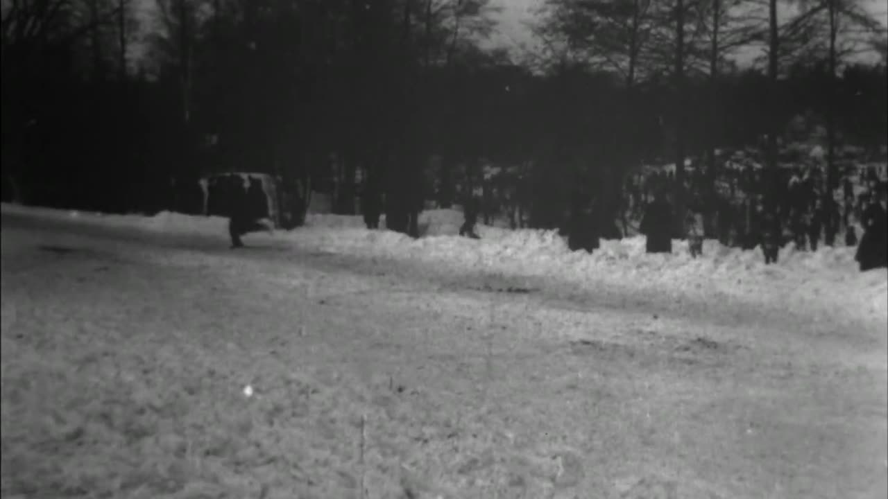 Sleighing In Central Park, New York (1904 Original Black & White Film)