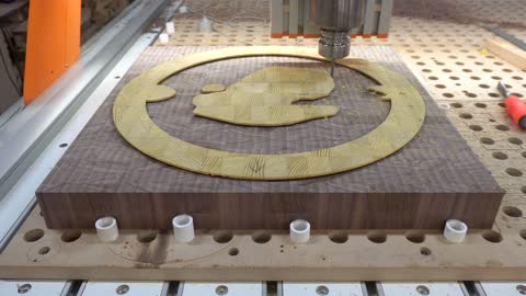 Marine Corps board. CNC wood inlay. BroinwooD.9