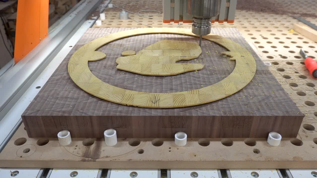 Marine Corps board. CNC wood inlay. BroinwooD.9