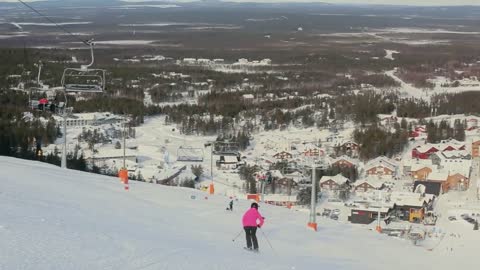 Levi in Lapland in Finland Mountain Resort Skiing, Snowboarding, nordic skiing - Levi Lappi Suomi