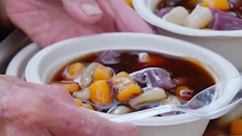 brown suger with taro ball