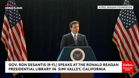 DeSantis Takes Aim At Liberals, Blasts 'Woke Mind Virus' In Reagan Library Speech _ Full Remarks