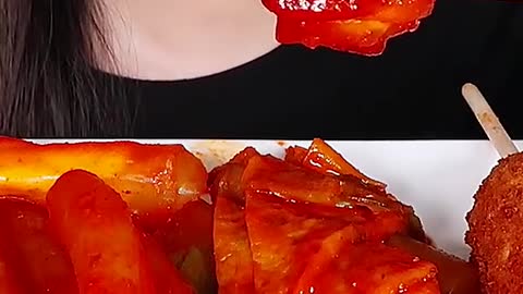 Rice paper Tteokbokki & Corn Dogs #zoeyasmr #zoeymukbang #bigbites #mukbang #asmr #food #먹방 #틱톡푸드 #t