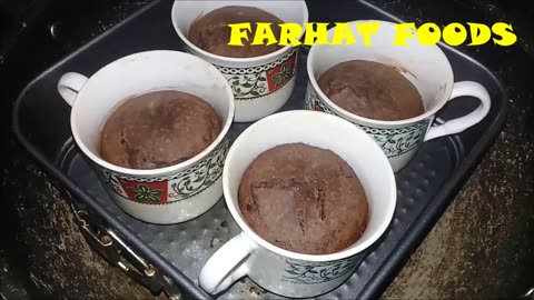 CHOCOLATE eggless CAKE IN TEA CUP WITH OUT OVEN,AMAZING RECIPE