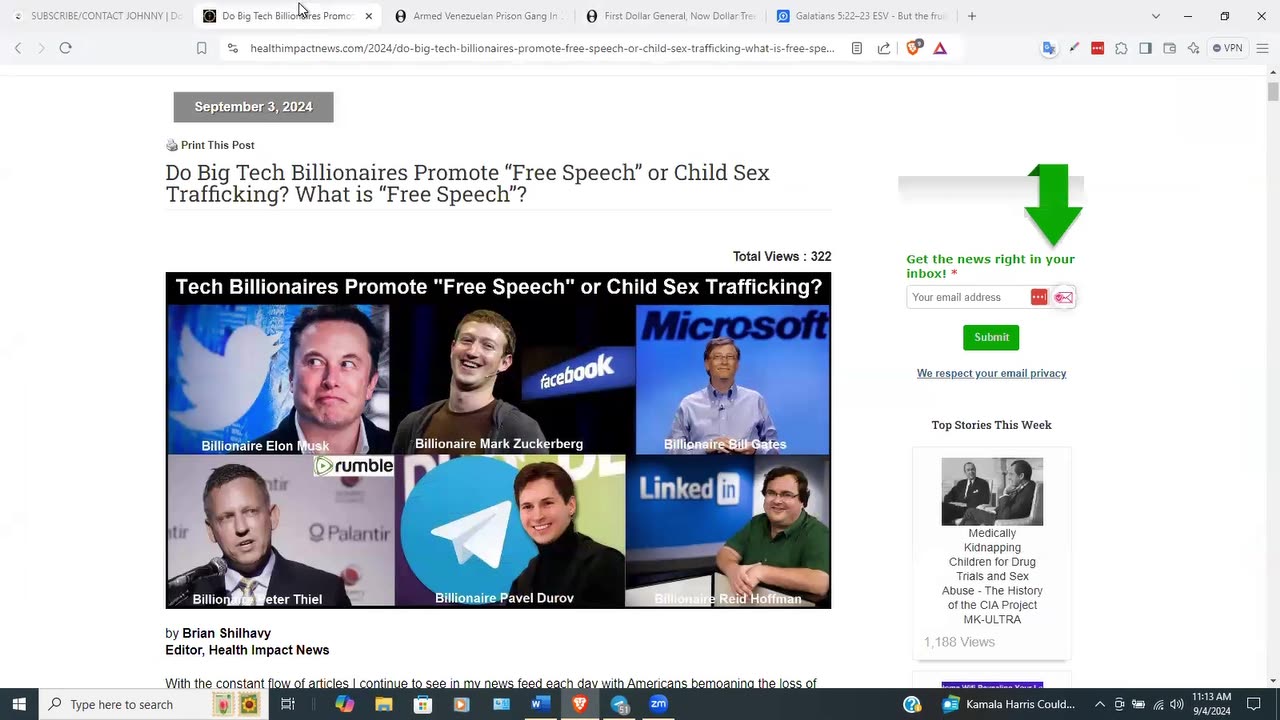 Do Big Tech Billionaires Promote “Free Speech” or Child Sex Trafficking? What is “Free Speech”?