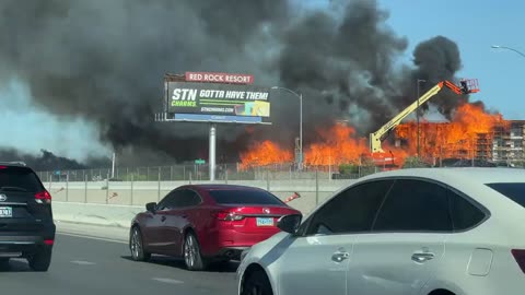 Massive fire at Las Vegas construction site burns for over 14 hours, declared total loss