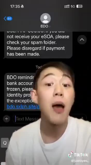 Another bank scam BDO.