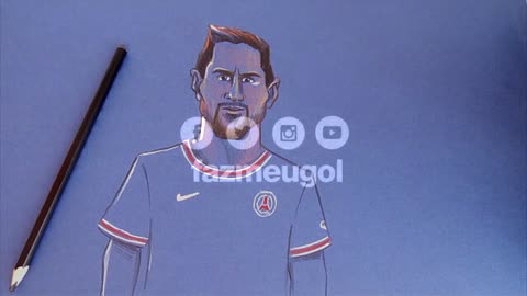Drawing Messi PSG