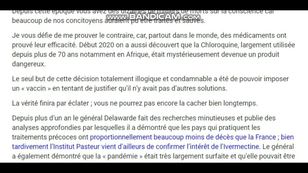 Lettre de Colonel Jacques Amiot