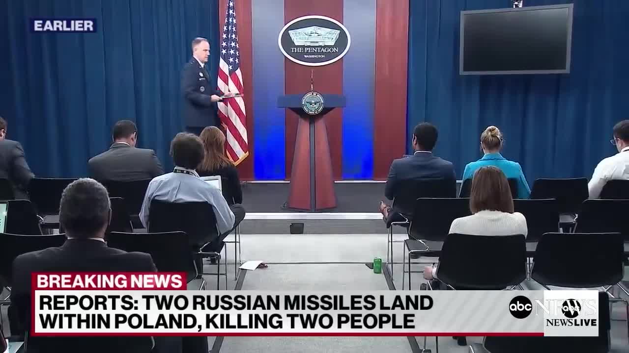Pentagon reacts to unconfirmed reports of rockets landing in Poland