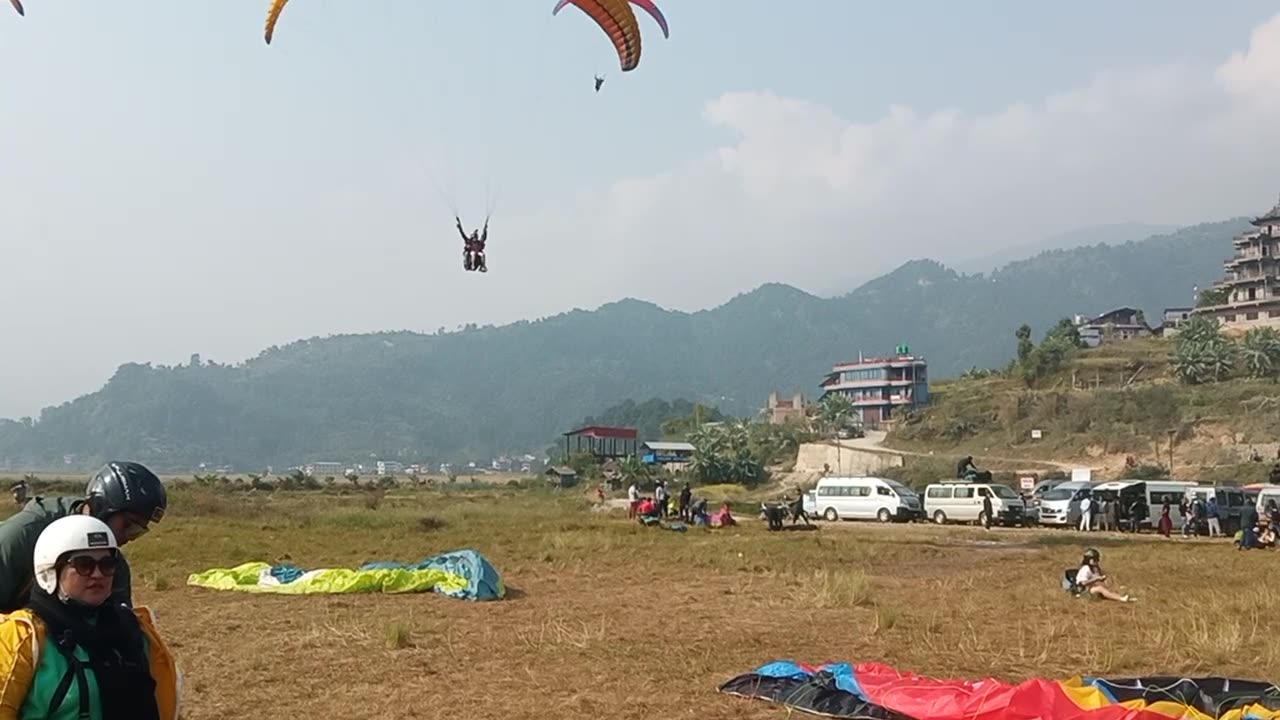 PARAGLADING SMOOTH LANDING IN NEPAL❤