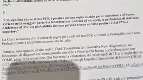 Tamponi, Corte d'Appello portoghese: affidabilità del 3%.