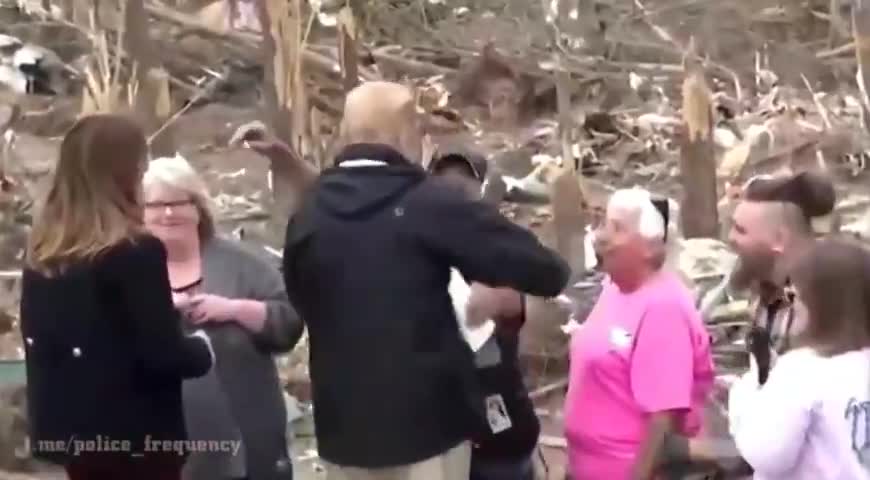 Flashback - Potus Trump visiting Nashville after a tornado hit big time