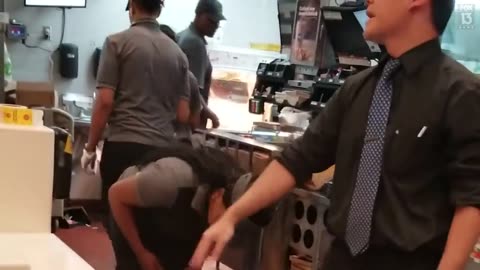 Man assaults McDonald’s worker she kicks his ass