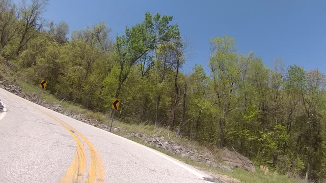 Tight Curves on AR 123 Headed South Ozark National Forest