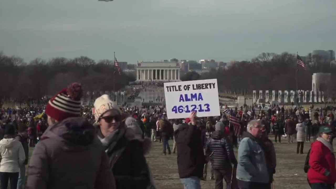 Anti-vaccine protesters march against Covid-19 mandates in Washington, DC
