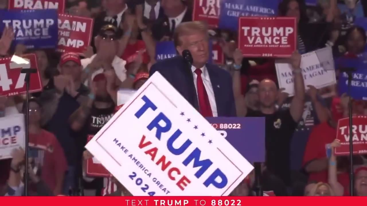 A massive USA CHANT has broken out after Trump tells Kamala, “YOU’RE FIRED!”