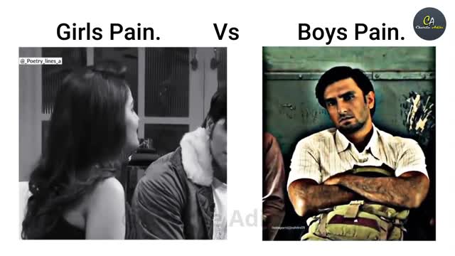 Girls Pain vs Boys Pain