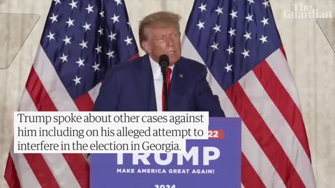 Trump deliver berief rambling speech after new York arrest