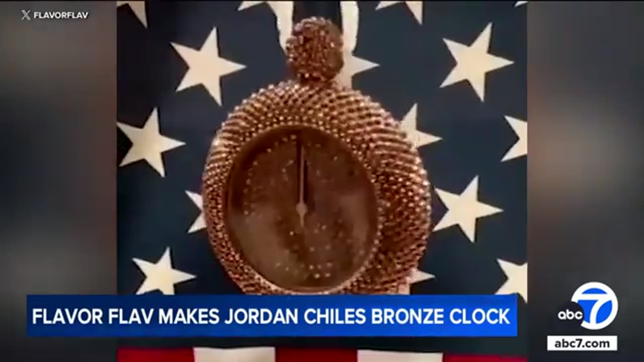 Flavor Flav makes Jordan Chiles bronze clock necklace after she was stripped of Olympic medal