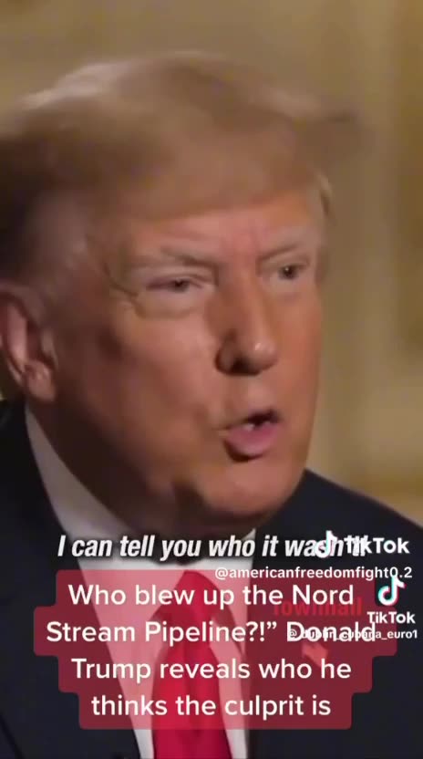 President Trump: A great answer on the attack on the Nordstream Pipelines