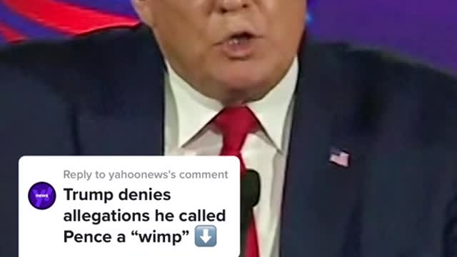 Trump denies allegations he called Pence a "wimp"