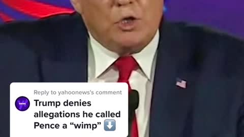 Trump denies allegations he called Pence a "wimp"