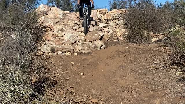 Hardtail smashing rock garden!!