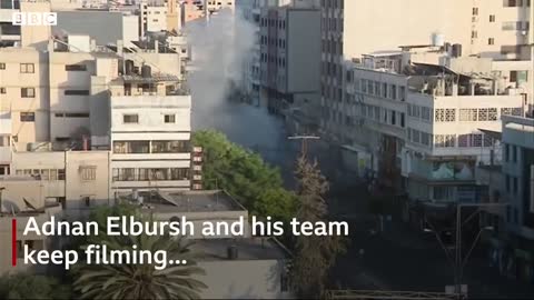 Israel-Gaza_ Strike collapses building during live BBC report - BBC News