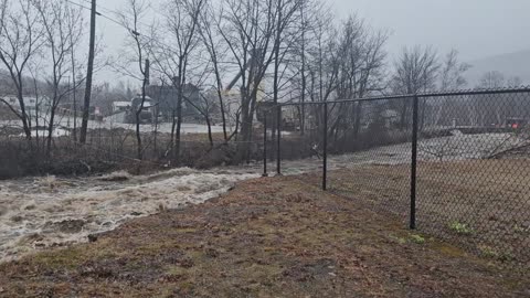 Bridge Destroyed By Raging Floodwaters