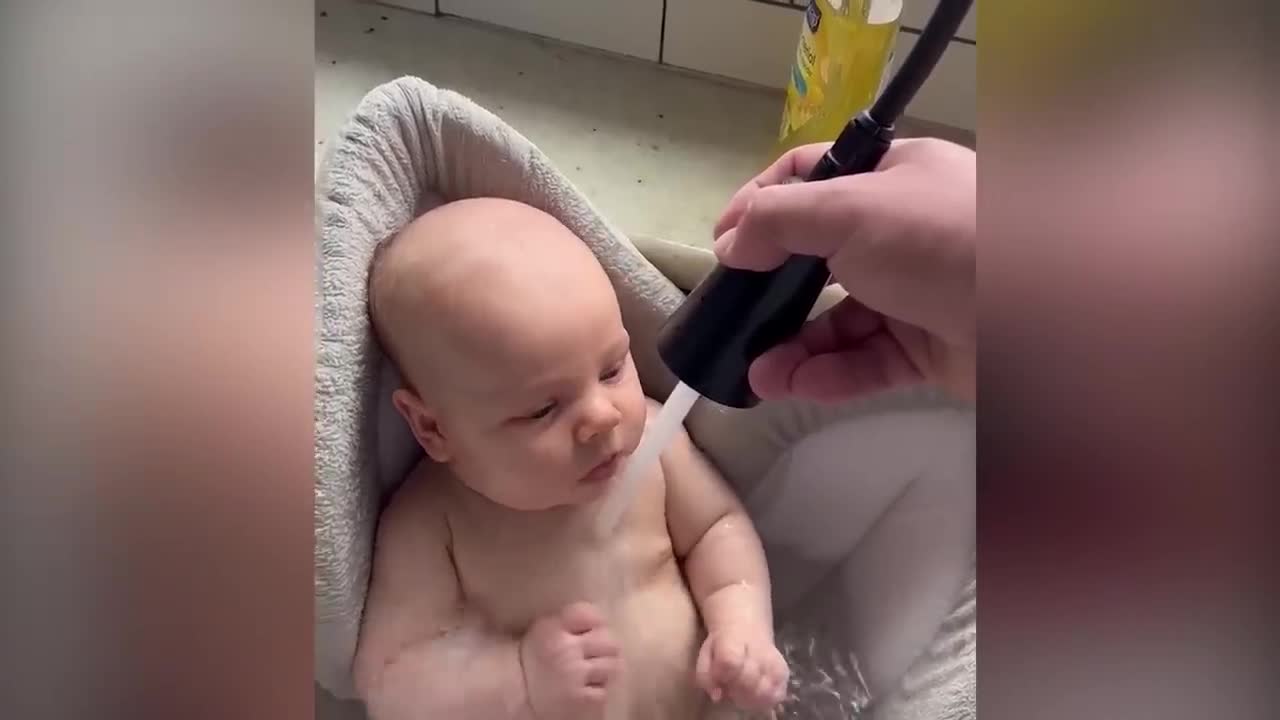 Where Are You Looking At? Funniest Baby Bath Time LOL ! Cute Video