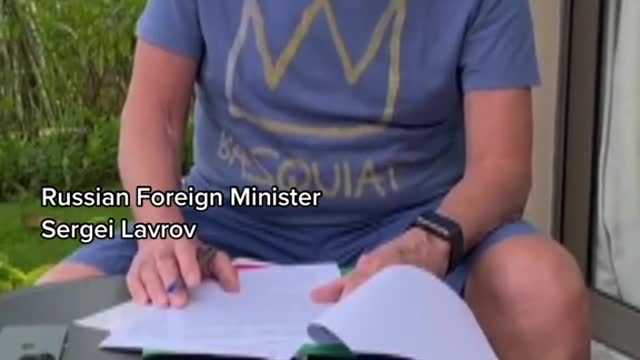 #Russia’s foreign minister #SergeiLavrov has appeared in a video