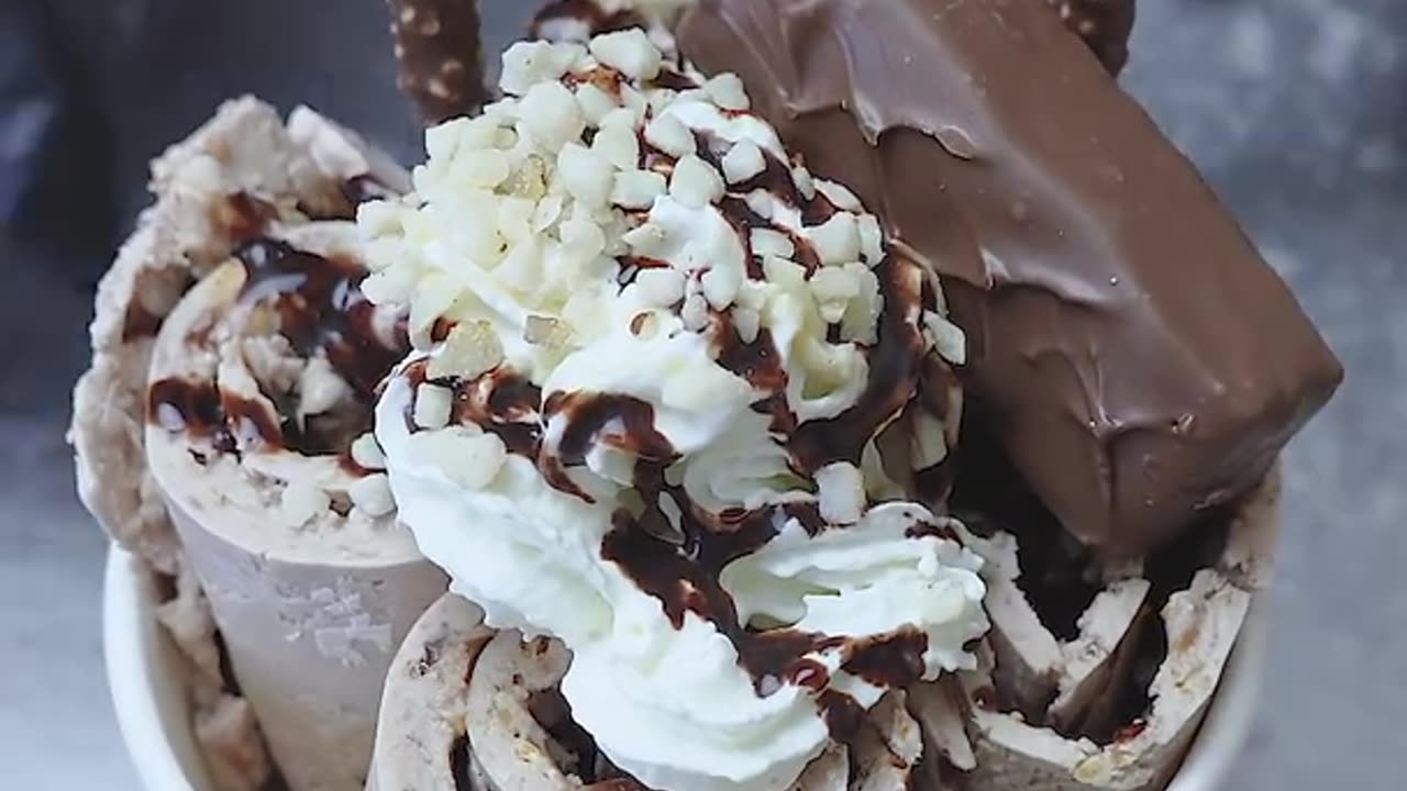 Snickers Chocolate Bars And Shake Ice Cream Rolls Street Food |