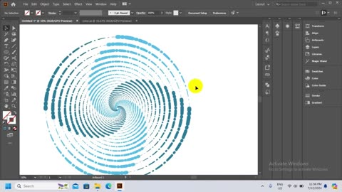 Easy Dotted Spiral Design in Illustrator