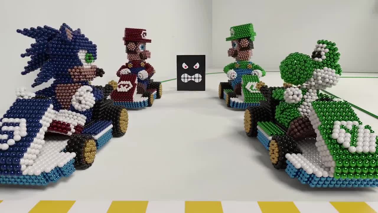 Mario Kart VS Monster Magnet, Yoshi's sacrifice _ Magnetic Games