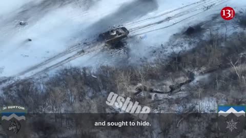 Russian equipment attacking Ukrainian positions was ambushed