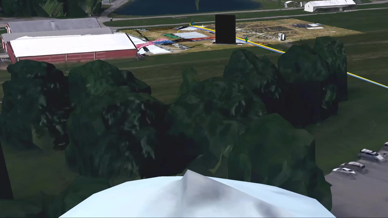 3D Model claims Trump was Shielded from Watertower by Jumbotron