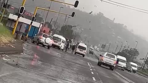 Mini tornado in Durban