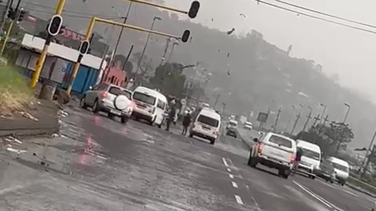 Mini tornado in Durban