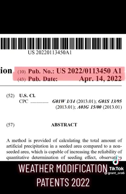 2022 - Weather Modification Patents