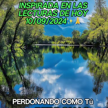 🙏✨Oración Inspirada en las Lecturas de Hoy ✨🙏