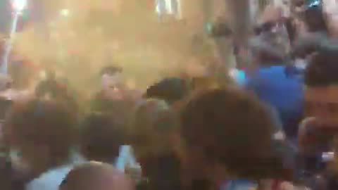 Police used pepper spray against protesters near the Georgian parliament