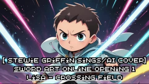 [Stewie Griffin sings/AI Cover] Sword Art Online Opening 1 LiSA - crossing field