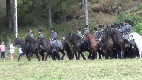 Aggershusiske Ridende Jæger-corps eksersis Langnes skanse 09.08.2014