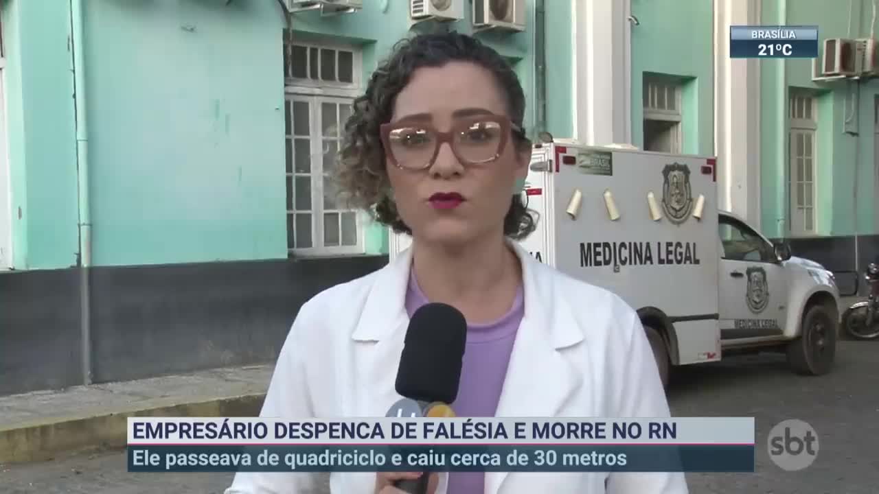 Empresário despenca de falésia e morre no RN | SBT Brasil (11/11/22)