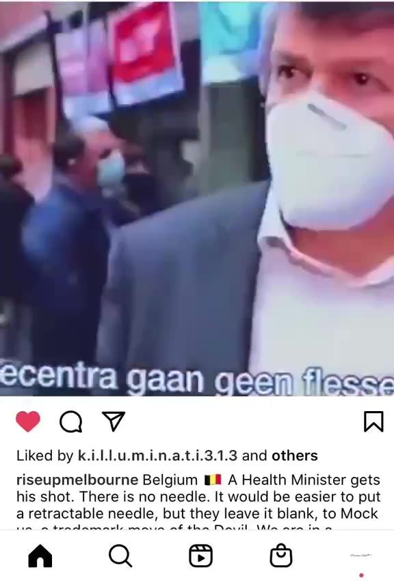 שר הבריאות הבלגי מקבל "חיסון" עם המחט הנעלמת