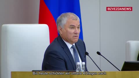 Sprecher Derzhdumi Volodin scheint zu sein, wenn Sie russische Abgeordnete mobilisieren wollen, müs